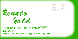 renato hold business card